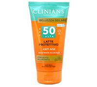 CLINIANS | Latte Protettivo Anti Age SPF50, con Acido Ialuronico, 150mL