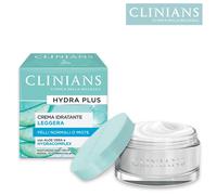 CLINIANS | Hydra Plus Crema Viso Idratante Leggera, Dermatologicamente Testato, Made in Italy, 50 ml