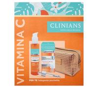 Clinians Vitamina C Confezione Regalo Siero Concentrato e Gel Detergente con Pochette Elegante