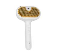 Clinically Proven Pet Steam Brush - 3 in 1 Spray/Massaggio/Hair Removal, 200-Spoke Cloud Care & Fast Charging (Pet Visible Yellow)