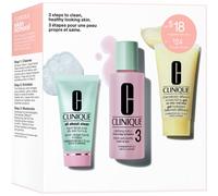 Clinique Sistema di cura a 3 fasi Sistema di trattamento in 3 fasi Set regalo Liquid Facial Soap 30 ml + Clarifying Lotion 3 60 ml + Moisturizing Gel 30 ml 1 Stk.