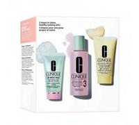 Clinique Sistema di cura a 3 fasi Sistema di trattamento in 3 fasi Set regalo Liquid Facial Soap 30 ml + Clarifying Lotion 3 60 ml + Moisturizing Gel 30 ml 1 Stk.