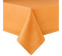 Clinotest Tovaglia 130 x 130 cm - Tovaglia quadrata in 100% cotone con bordo in raso - Certificazione Oeko-Tex, lavabile fino a 95 °C - Biancheria da tavola bianca per occasioni festive e tutti i