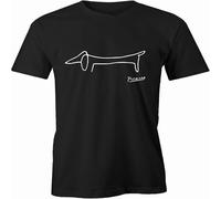 CLINSIS Dog by Pablo Picasso Printed Signature - Lump The Rascal Art Black XXL
