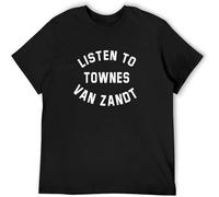 CLINSIS Listen to Townes Van Zandt Unisex Tees Men's T Shirt Black XXL