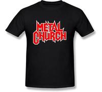 CLINSIS Men's MC Metal Church Logo T Shirt Black S