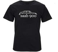 CLINSIS Men's Saab 900 98 Aero 9 5 9 3 Design Men's 100% Cotton T Shirts O Neck Short Sleeve Tee T Shirt Black M