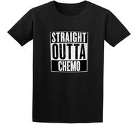 CLINSIS Men's Straight Outta Chemo O Neck Cotton T Shirt Black 3XL