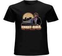 CLINSIS Men's T Shirt Knight Rider Full MoonAdult Mens Tees Carefully Designed Every Design Black XXL