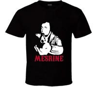 CLINSIS Mesrine Movie T-Shirt Franz & ouml; sische Gangster-Filme Public Enemy 1 Cassel Black M
