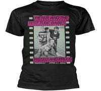 CLINSIS Peter And The Test Tube Babies Pissed Proud T-Shirt Graphic Tee Printed Shirt Short Sleeve for Mens Black XXL