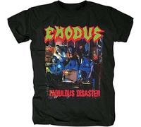 CLINSIS T-Shirt Unisexe à Manches Courtes avec Inscription de Rare! Exodus Fabulous Disaster 1A345 Noir Black M