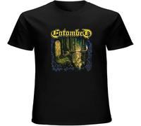 CLINSIS Vintage Entombed Left Hand PathHeavy Men Top Sweatshirt Short Sleeve Black 3XL