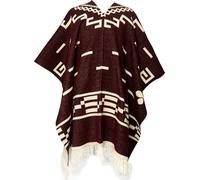 Clint Eastwood Poncho Western Alpaca - Fatto a mano in Ecuador | Autentica replica Cowboy Serape | Spessa lana calda unisex, Vite Rossa, taglia unica