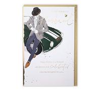 Clintons: Biglietto di compleanno per marito con auto verde, 149 x 229 mm, multi, 1166183