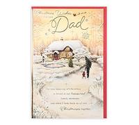 Clintons: biglietto natalizio con scritta "Dad Snowy Cottage"