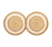 CLIO & CLOVER Set di tovagliette in rattan da 2 a 40 cm di diametro, bellissime tovagliette in rattan perfette per costruire splendidi tavoli, marchio Londra Clio & Clover