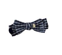 Clip a Banana 1 Clip A Banana Con Fiocco In Denim Scozzese Leopardato