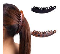 Clip a banana con stampa leopardata, grandi clip per capelli spessi, eleganti e sicure, per donne amate, 2 pezzi