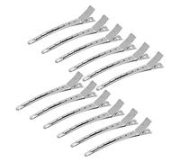 Clip a Becco D'anatra in Acciaio Inossidabile 12 Pezzi, Strumento per Acconciature, Tiene Bene i Capelli, Sicuro e Flessibile, di Piccole Dimensioni, Facile Trasportare,