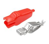 Clip a coccodrillo elettriche, 10 pezzi da 75 mm, set di morsetti per test a molla, cavi isolati per ricarica della batteria, clip per cavi di prova con presa forte, strumento di riparazione elettrico