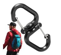 Clip a doppia clip, 2 pezzi girevole gancio metallico forte clip di piombo cane a 360 ° rotazione rotativa carabiner carabiner pesante in lega di torta in lega a molla Clif
