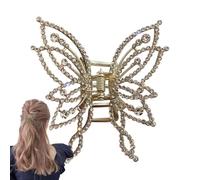 Clip a farfalla per capelli spessi, clip per capelli con strass a farfalla