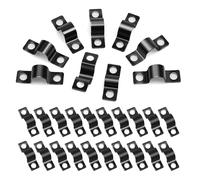 Clip a Forma di U Ø 10 mm, 55 Pezzi Morsetti Cavi, RecinzioneDel, Morsetto in Acciaio Inossidabile, Metallo in Acciaio Inossidabile Fibbia Fissa per Cavi Elettrici, Reti, Tubi, Installazione Parete