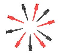 Clip a gancio multimetro Ki mini grabber clips clip a gancio per test porta 4 mm / 0,2 pollici 10 pezzi per mini elettronica(Cinque neri cinque rossi) ?oklu Devre Test Cihazlar?