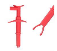 Clip a gancio per test elettrici Morsetto multimetro da 16 mm Avere cavi di precisione rossi Apertura sonda nera per High Plus Electr (ROSSO)