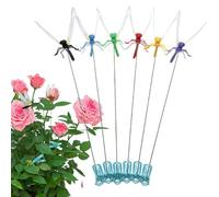 Clip a libellula - 6 pezzi realistici riutilizzabili - clip per cappello a libellula finta 3D per esterni, per giardinieri, proprietari di case, patio, portico, balcone, sentieri, aiuole