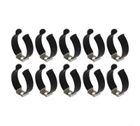 Clip a molla in spugna per riporre utensili pesanti, morsetto per tubi a base stretta con impugnatura in gomma, in acciaio inossidabile, confezione da 10 (misure assortite: 20 mm-30 mm) (30 mm (H: 37