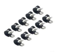 Clip a P rivestite in gomma in acciaio inossidabile Morsetto per tubi flessibili Clip di montaggio per cavi per applicazioni industriali in ingegneria meccanica e tecnologia applicata (M22)