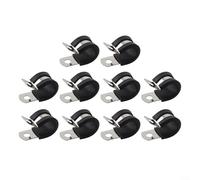 Clip a P rivestite in gomma in acciaio inossidabile Morsetto per tubi flessibili Clip di montaggio per cavi per applicazioni industriali in ingegneria meccanica e tecnologia applicata (M13)