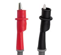 Clip a - PVC+ferro nichelato 2 pezzi | Clip per cavi per test elettrici con fissaggio semplice, test multimetro, manutenzione elettronica, per cavi multimetro | Esperimenti di la