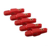 Clip a scatto a tensione pesante, 5 pezzi, per pesca a traina e pialla da pesca, clip regolabili costruite per resistere a condizioni difficili (rosso)