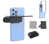 Clip a specchio riflettente-Cattura riflessi mozzafiato all'istante,Kit clip a specchio per fotocamera posteriore dello smartphone,Riflessione a specchio regolabile (Nero)