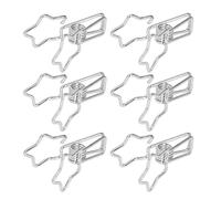 Clip a stella in metallo carino, 100 pezzi per forniture scolastiche per ufficio. Forte forza di serraggio, multifunzionale, design cavo, materiale metallico, con ideale per gli studenti, #012