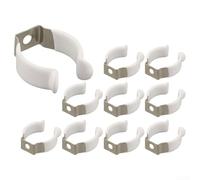 Clip a U in acciaio inossidabile con ammortizzazione in PVC per montaggio di tubi a LED per ridurre le vibrazioni e prevenire il movimento del tubo (30 mm (H: 37))