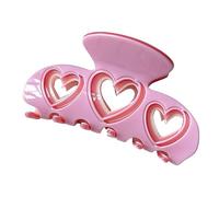 Clip ad artiglio rosa,Clip ad artiglio rosa con cuore cavo - Dolcezza Fermagli decorativi creativi per la vita quotidiana, matrimoni, viaggi, balli studenteschi, feste