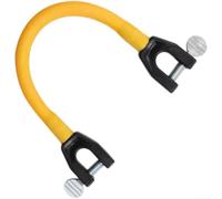 Clip Addestramento Sci Plastica 22x4cm per facile Installazione | Cavi elastici integrati, molding plastico per robusto, stabilità migliorata, controllo velocità, discese sicure(Yellow)