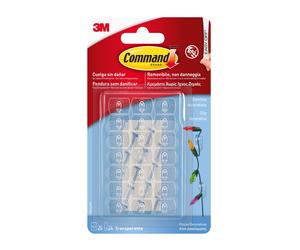 Clip adesive trasparenti 3M Command™ per decorazioni 20 pz Trasparente