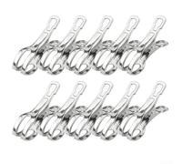 Clip antivento in acciaio inox, 4 morsetti per copertura piscina da 12,7 cm per proteggere le coperture dal volare via (10 pezzi)