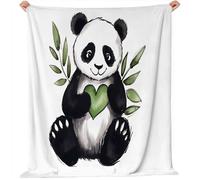 Clip Art Carino Panda Coperta In Pile Di Flanella, Bianco Sherpa Coperta Bambini Decorazioni Casa - Morbida E Calda Per Ragazzi E Ragazze Divano Coperta 150 x 200 cm