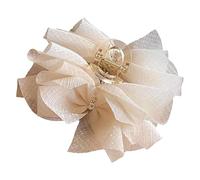 Clip artigli di prua - Clip per capelli forti a impugnatura, mesh di pizzo non slip bianco e nero | Accessorio di stile grande per donne, elegante gadget per capelli per occasioni speciali, matrimoni,