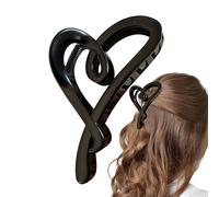 Clip artiglio cuore a forma di amore clip cuore elegante senza slittamento per capelli ergonomici curvatura ergonomica di colore opaco, clip per guance