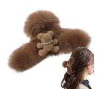 Clip Artiglio Per Capelli Peluche - Grande Clip Di Capelli Lussuosi, Morsetto Mascella A Presa Forte | Morbido Velluto Riutilizzabile E Soffice Barrette Di Orso, Cattura Dei Capelli, Un Grazioso Acces