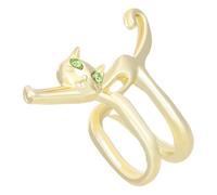 Clip Auricolare A Forma Gatti Creativi Con Occhi Verdi Un Unico Bracciale Per Le Orecchie Animali Accessorio Da Donna Per Le Orecchie Abbigliamento Festa