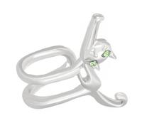Clip Auricolare A Forma Gatti Creativi Con Occhi Verdi Un Unico Bracciale Per Le Orecchie Animali Accessorio Da Donna Per Le Orecchie Abbigliamento Festa
