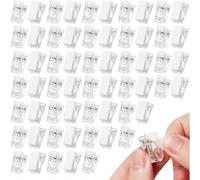 Clip autoadesive, clip per appendere arazzi, clip in plastica adesive, piccole clip a molla per appendere, clip a molla biadesive, adatte per poster, foto, bandiere, ganci, uso domestico e in ufficio 